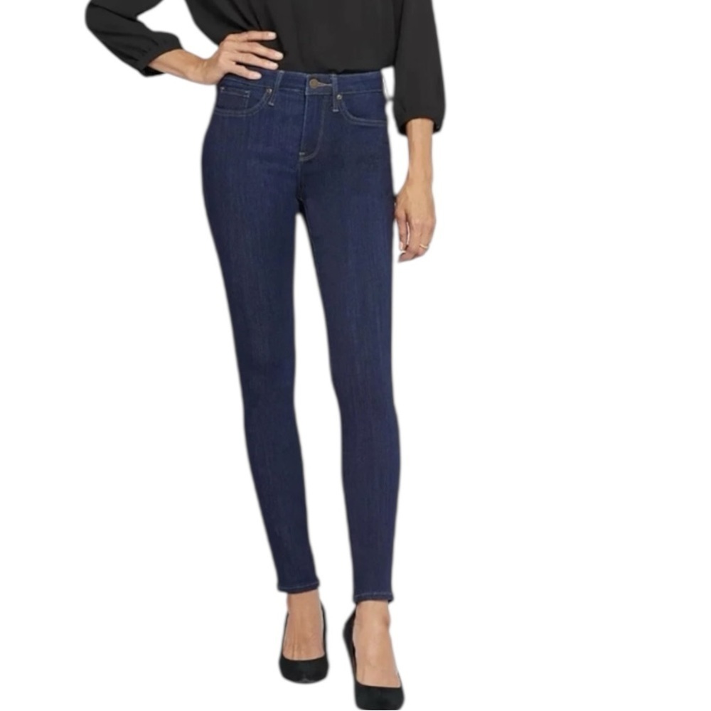 NYDJ DARK WASH SKINNY LIFT TUCK TECHNOLOGY JEANS SZ 4 EUC